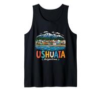 Regalo de Recuerdo de Viaje Dibujado a Mano de Ushuaia Argentina Camiseta sin Mangas