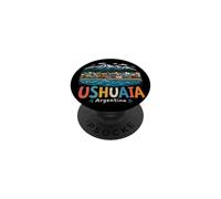 Regalo de Recuerdo de Viaje Dibujado a Mano de Ushuaia Argentina PopSockets PopGrip Adhesivo