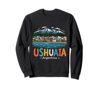 Regalo de Recuerdo de Viaje Dibujado a Mano de Ushuaia Argentina Sudadera