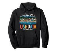 Regalo de Recuerdo de Viaje Dibujado a Mano de Ushuaia Argentina Sudadera con Capucha