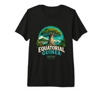 Regalo de Recuerdo de Viaje Vintage de Guinea Ecuatorial Camiseta Premium