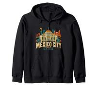 Regalo de Recuerdo de Viaje Vintage de la Ciudad de México Sudadera con Capucha