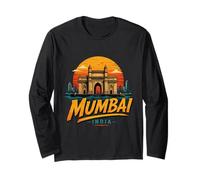 Regalo de Recuerdo de Viaje Vintage de Mumbai India Manga Larga
