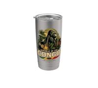 Regalo de recuerdo de viaje vintage del Congo Vaso térmico de acero inoxidable de doble pared
