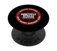Regalo de recuperación de cirugía cardíaca Club de Bypass quíntuple PopSockets PopGrip Adhesivo