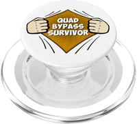 Regalo de recuperación de cirugía cardíaca para sobrevivientes de Bypass cuádruple. PopSockets PopGrip para MagSafe