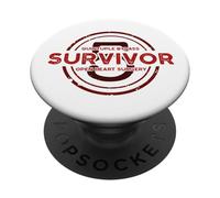 Regalo de recuperación de cirugía cardíaca para sobrevivientes de Bypass quíntuple. PopSockets PopGrip Adhesivo
