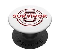 Regalo de recuperación de cirugía cardíaca para sobrevivientes de Triple Bypass. PopSockets PopGrip Adhesivo