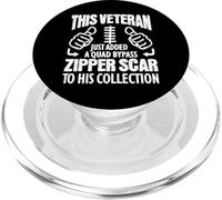 Regalo de recuperación de cirugía cardíaca para Veteranos sobrevivientes de Bypass Qiad PopSockets PopGrip para MagSafe