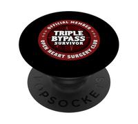 Regalo de recuperación de cirugía cardíaca Triple Bypass Club PopSockets PopGrip Adhesivo