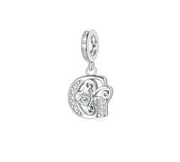 Regalo de San Valentín - Letra Charms G Compatible con Pulseras y Collar Pandora Europeo, Regalo para Cumpleaños Madre/Hija