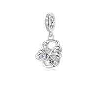 Regalo de San Valentín - Letra Charms S Compatible con Pulseras y Collar Pandora Europeo, Regalo para Cumpleaños Madre/Hija