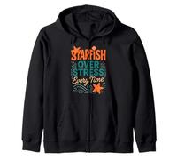 Regalo de Tide Pool Life Sea Star y Anemone Ocean Nature Sudadera con Capucha
