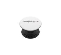 Regalo de tipografía de corazón Mindfulness PopSockets PopGrip Adhesivo