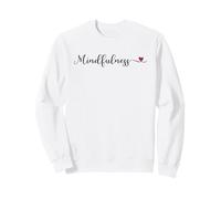 Regalo de tipografía de corazón Mindfulness Sudadera