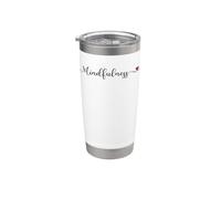 Regalo de tipografía de corazón Mindfulness Vaso térmico de acero inoxidable de doble pared