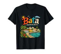 Regalo de Viaje de Bata Guinea Ecuatorial Dibujado a Mano Camiseta