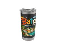 Regalo de viaje de Bata Guinea Ecuatorial dibujado a mano Vaso térmico de acero inoxidable de doble pared