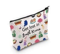 Regalo de viaje de Corea del Sur Perdido en Corea del Sur Bolsa de cosméticos para viajero de Corea del Sur Bienvenido a Corea del Sur, Bolsa de Corea