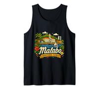 Regalo de Viaje de Malabo Guinea Ecuatorial Dibujado a Mano Camiseta sin Mangas