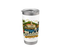 Regalo de viaje de Malabo Guinea Ecuatorial dibujado a mano Vaso térmico de acero inoxidable de doble pared