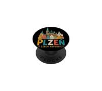 Regalo de Viaje de Pilsen República Checa Dibujado a Mano PopSockets PopGrip Adhesivo