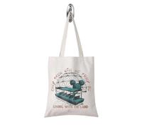 Regalo de viaje de vacaciones con texto en inglés "Only Then Will We Truly Be Living", regalo de recuerdo de vacaciones familiares para Duaghter, Living With Tote UK, 0