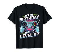 Regalo de videojuegos It's My Birthday Time To Level Up para niños y niñas Camiseta