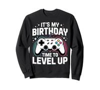 Regalo de videojuegos It's My Birthday Time To Level Up para niños y niñas Sudadera