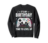 Regalo de videojuegos It's My Birthday Time To Level Up para niños y niñas Sudadera