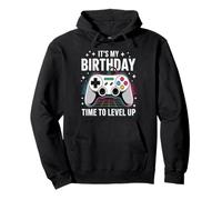 Regalo de videojuegos It's My Birthday Time To Level Up para niños y niñas Sudadera con Capucha