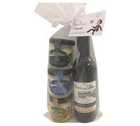 Regalo de vino señorío de los Llanos con variedad de crema de quesos para invitados (Pack 24 ud)