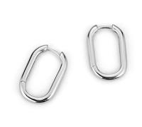 ✦Regalo del Día de la Madre✦ Pendientes de plata de ley 925 Lotus Fun Pendientes minimalistas geométricos elípticos creativos naturales populares regalos únicos hechos a mano para mujeres. (Plata),