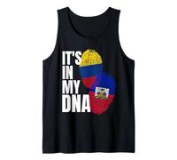 Regalo del Patrimonio de la Bandera del ADN Haitiano y Colombiano Camiseta sin Mangas