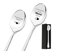 Regalo DíA De La Madre Regalo Mama Regalos de Reyes Para Madres Regalos Originales Para Madres 2pcs Cucharas De Café Con Grabado Regalo CumpleañOs Madre Regalos Originales Para El Dia De La Madre