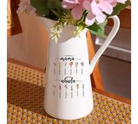 Regalo Dia de la Madre Regalo para Mamá Abuela Jarrón de Cerámica Personalizado con 1-8 Nombre Decoración (A#5)