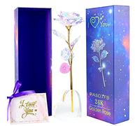 Regalo Dia de la Madre Rosa 24K Chapadas en Oro Regalos Originales para Mujer Rosa Eterna con Caja Regalo Madre Cumpleaños Abuela Mama Novia Pareja Hermana Suegra Regalos Amigas Originales Aniversario