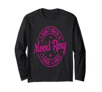Regalo Divertido con Texto en inglés I Don't Need a Mood Ring I Have A Face Manga Larga