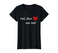 Regalo Divertido con Texto en inglés «Well Bless Your Heart» Camiseta gráfica económica, Mujer, Negro, M