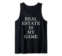 Regalo Divertido de Agente inmobiliario Real Estate Is My Game para compradores de viviendas Camiseta sin Mangas