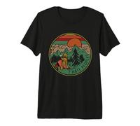 Regalo Divertido de Campamento Vintage con Texto «Odio a la Gente» Camiseta Premium