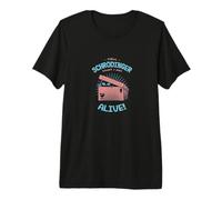 Regalo Divertido de Ciencia con Forma de Caja para Gatos Tell Schrodinger That I Am Alive Camiseta Premium