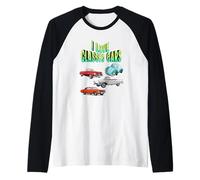 Regalo Divertido de I Love Classic Cars Camiseta Manga Raglan