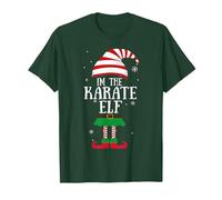 Regalo Divertido de Navidad a Juego para la Familia I'm The Karate Elf Camiseta