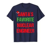 Regalo Divertido de Navidad del Pijama del Ingeniero Nuclear Camiseta, Hombre, Azul Marino, S