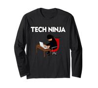Regalo divertido de Tech Ninja para personas con conocimientos técnicos, programadores de TI, hombres y mujeres Manga Larga