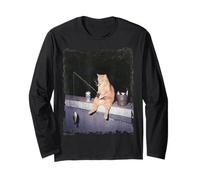 Regalo Divertido del Humor del Pescador de la Foto del Manga Larga