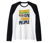 Regalo Divertido para Amantes de la Ciencia, religión científica para Personas Inteligentes Camiseta Manga Raglan