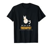 Regalo Divertido para Amantes de My Cat Is My Therapist Camiseta