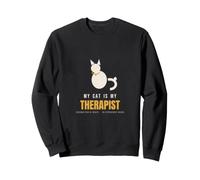 Regalo Divertido para Amantes de My Cat Is My Therapist Sudadera